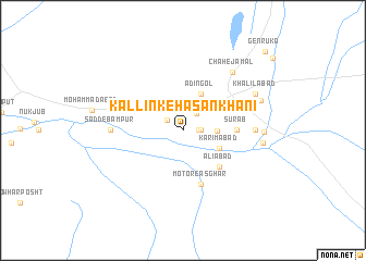 map of Kallīnk-e Ḩasankhānī