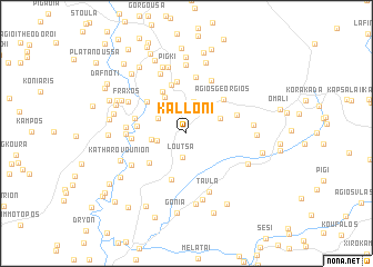 map of Kalloní