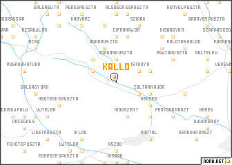 map of Kálló