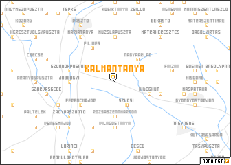 map of Kálmántanya