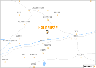 map of Kalnbirze
