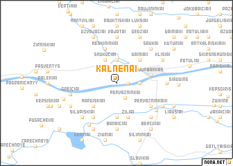 map of Kalnėnai