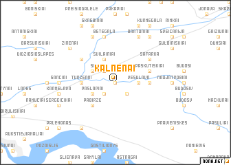 map of Kalnėnai