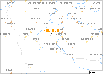 map of Kalnica