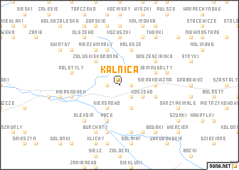 map of Kalnica