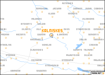 map of Kalniškės