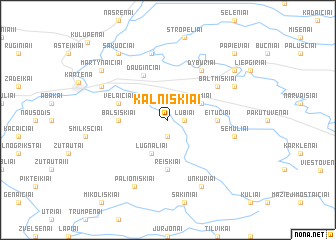 map of Kalniškiai