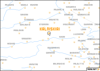 map of Kalniškiai