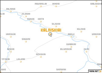 map of Kalniškiai