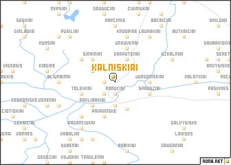 map of Kalniškiai