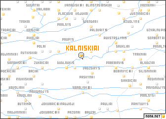 map of Kalniškiai