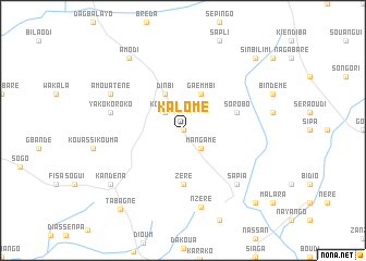 map of Kalomé