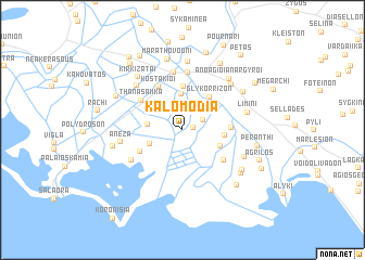 map of Kalomódia