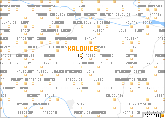 map of Kalovice