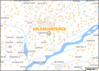 map of Kālra Diwān Singh