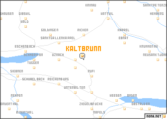 map of Kaltbrunn