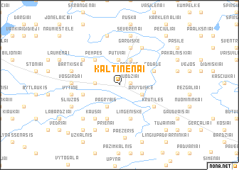 map of Kaltinėnai