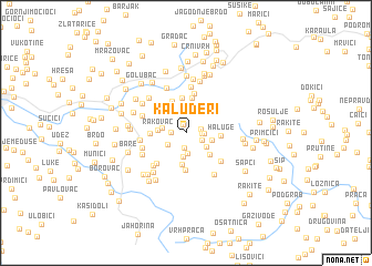 map of Kaluđeri