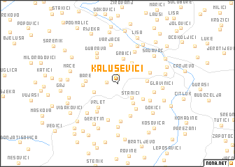 map of Kaluševici