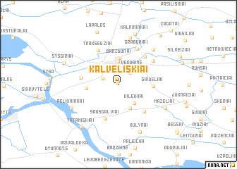 map of Kalveliškiai