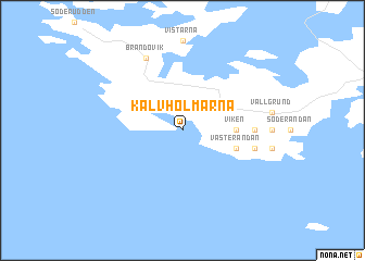 map of Kalvholmarna