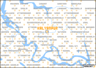 map of Kalyānpur