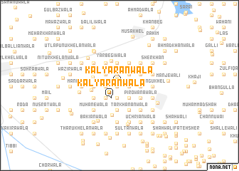 map of Kalyārānwāla