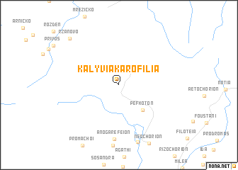 map of Kalývia Karofiliá