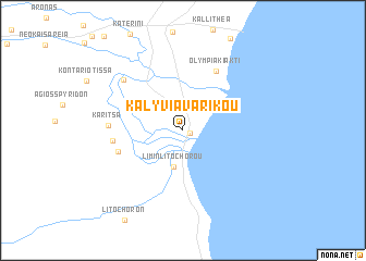 map of Kalývia Varikoú