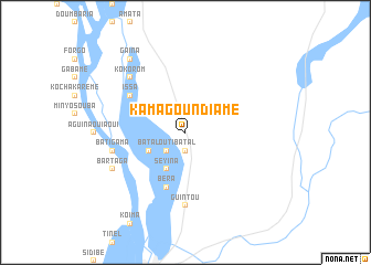 map of Kamagoundiamé