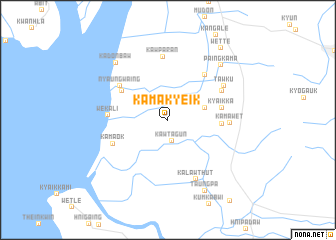 map of Kamakyeik