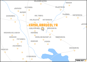 map of Kamālābād-e ‘Olyā