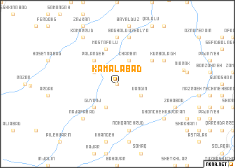 map of Kamālābād