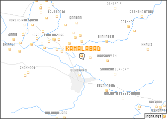 map of Kamālābād