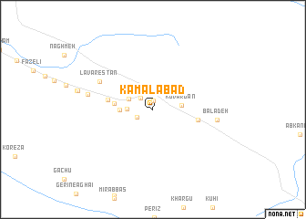 map of Kamālābād