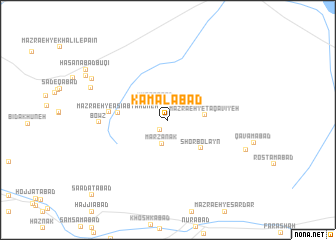 map of Kamālābād