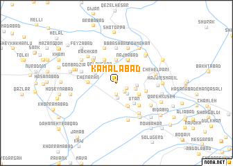 map of Kamālābād