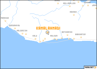 map of Kamāl Aḩmadī