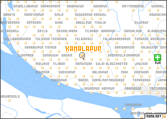 map of Kamalāpur