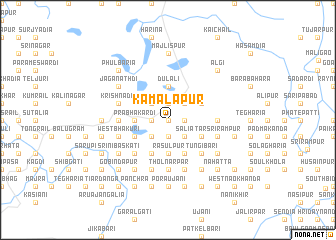 map of Kamalāpur