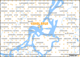 map of Kamalāpur