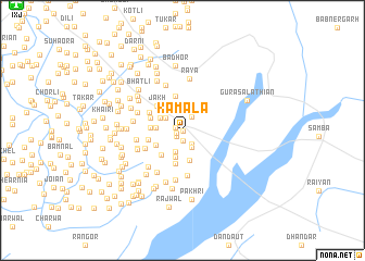 map of Kamāla