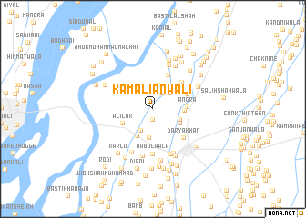 map of Kamāliānwāli