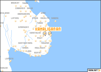 map of Kamaligan