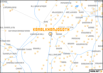 map of Kamāl Khān jo Goth