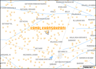 map of Kamāl Khān Sahrāni