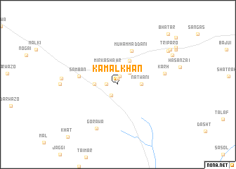 map of Kamāl Khān