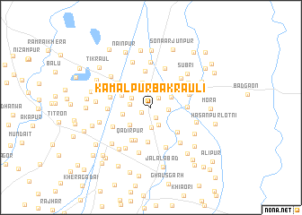 map of Kamālpur Bakrauli