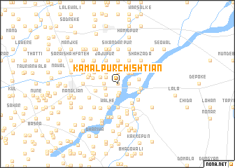 map of Kamālpur Chishtiān