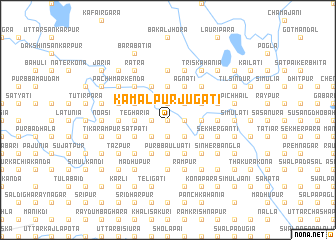 map of Kamalpur Jugāti